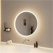 Elegant Kitchen and Bath 28 Round Led Front and Backlit Wall Mirror in Silver