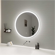 Elegant Kitchen and Bath 28 Round Led Front and Backlit Wall Mirror in Silver
