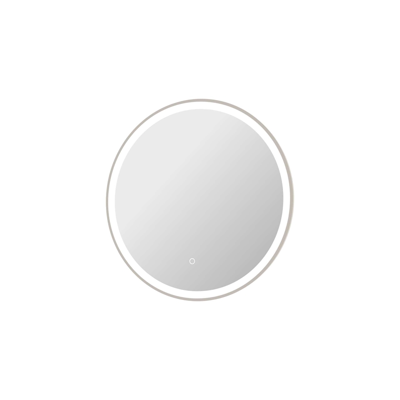 Elegant Kitchen and Bath 28 Round Led Front and Backlit Wall Mirror in Silver