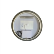 Elegant Kitchen and Bath 28 Round Led Front and Backlit Wall Mirror in Silver