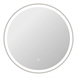 Elegant Kitchen and Bath 28 Round Led Front and Backlit Wall Mirror in Silver