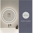 Elegant Kitchen and Bath 32 Round Led Front and Backlit Wall Mirror in Silver