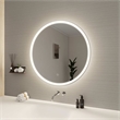Elegant Kitchen and Bath 32 Round Led Front and Backlit Wall Mirror in Silver