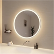 Elegant Kitchen and Bath 32 Round Led Front and Backlit Wall Mirror in Silver