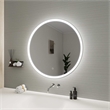 Elegant Kitchen and Bath 32 Round Led Front and Backlit Wall Mirror in Silver
