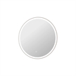 Elegant Kitchen and Bath 32 Round Led Front and Backlit Wall Mirror in Silver