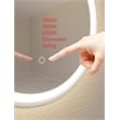 Elegant Kitchen and Bath 32 Round Led Front and Backlit Wall Mirror in Silver