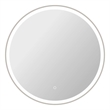 Elegant Kitchen and Bath 32 Round Led Front and Backlit Wall Mirror in Silver