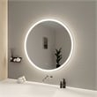 Elegant Kitchen and Bath 36 Round Led Front and Backlit Wall Mirror in Silver