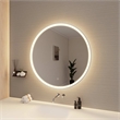 Elegant Kitchen and Bath 36 Round Led Front and Backlit Wall Mirror in Silver