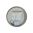 Elegant Kitchen and Bath 36 Round Led Front and Backlit Wall Mirror in Silver