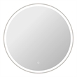 Elegant Kitchen and Bath 36 Round Led Front and Backlit Wall Mirror in Silver