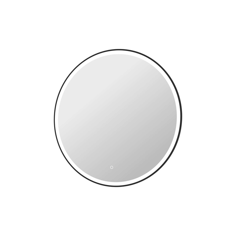 Elegant Kitchen and Bath 39 Round Led Front and Backlit Wall Mirror in Black