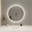Elegant Kitchen and Bath 39 Round Led Front and Backlit Wall Mirror in Silver