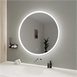 Elegant Kitchen and Bath 39 Round Led Front and Backlit Wall Mirror in Silver
