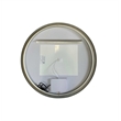 Elegant Kitchen and Bath 39 Round Led Front and Backlit Wall Mirror in Silver