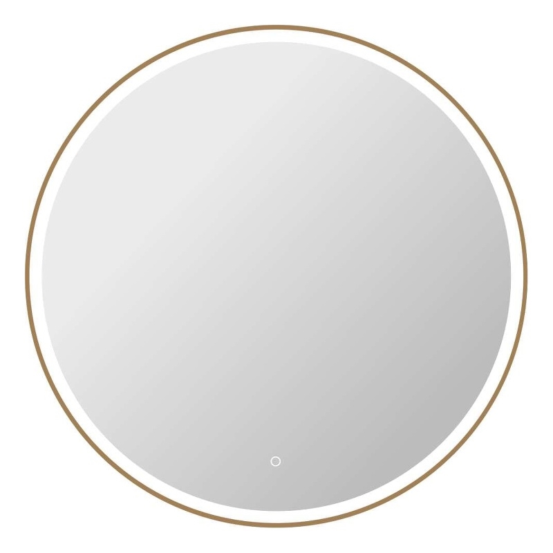 Elegant Kitchen and Bath 42 Round Led Front & Backlit Wall Mirror in Satin Gold