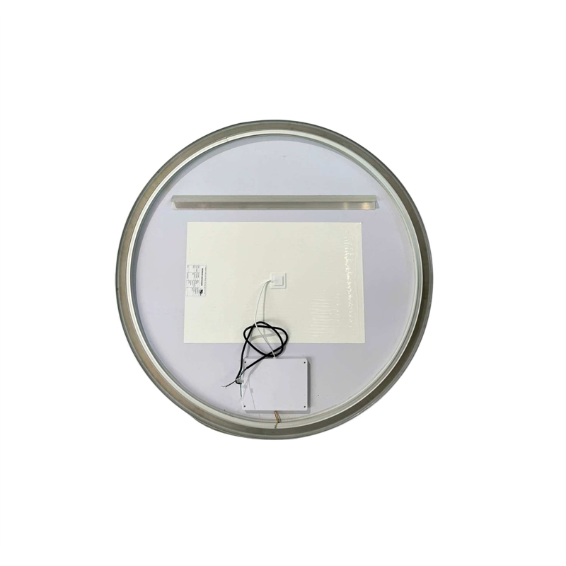 Elegant Kitchen and Bath 42 Round Led Front and Backlit Wall Mirror in Silver