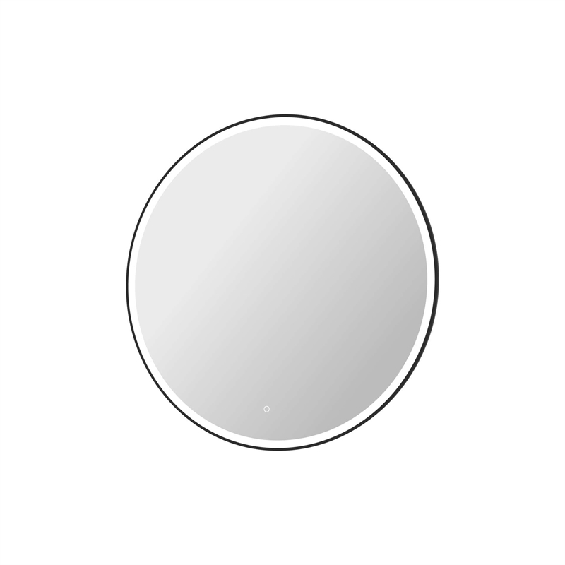 Elegant Kitchen and Bath 45 Round Led Front and Backlit Wall Mirror in Black