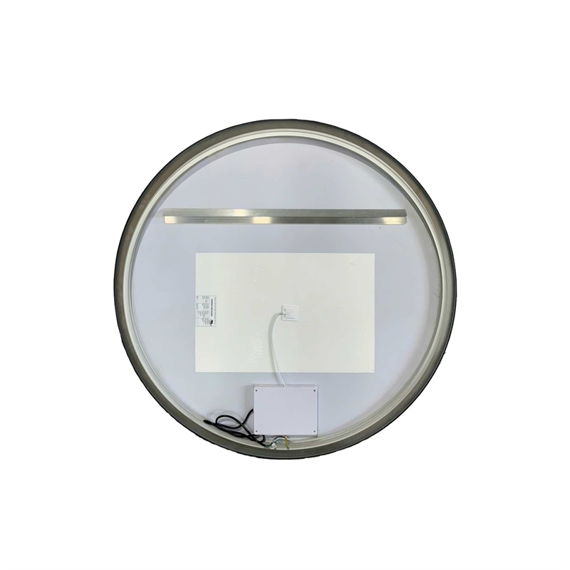 Elegant Kitchen and Bath 45 Round Led Front and Backlit Wall Mirror in Black