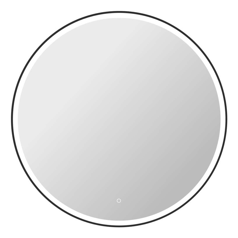 Elegant Kitchen and Bath 45 Round Led Front and Backlit Wall Mirror in Black