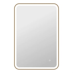 Elegant Kitchen and Bath 40&quot Rectangle Front & Backlit Wall Mirror - Satin Gold