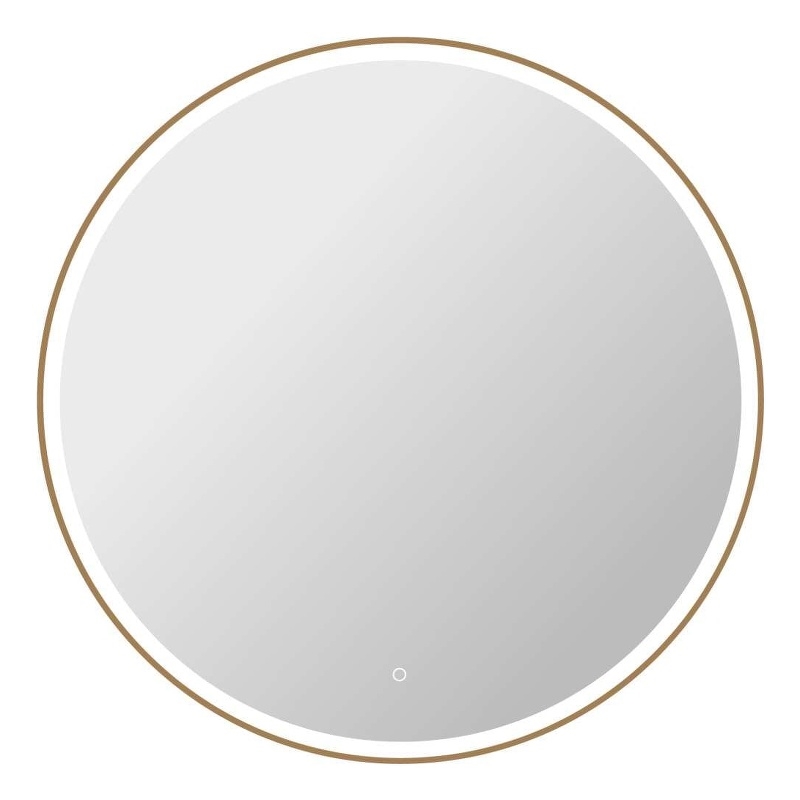 Elegant Kitchen and Bath 45 Round Led Front & Backlit Wall Mirror in Satin Gold