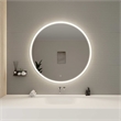 Elegant Kitchen and Bath 45 Round Led Front and Backlit Wall Mirror in Silver