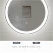 Elegant Kitchen and Bath 45 Round Led Front and Backlit Wall Mirror in Silver