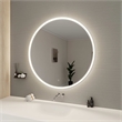 Elegant Kitchen and Bath 45 Round Led Front and Backlit Wall Mirror in Silver