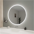 Elegant Kitchen and Bath 45 Round Led Front and Backlit Wall Mirror in Silver