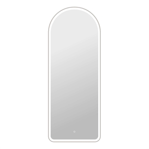 Elegant Kitchen and Bath 72&quot Arch Led Front and Backlit Wall Mirror in Silver