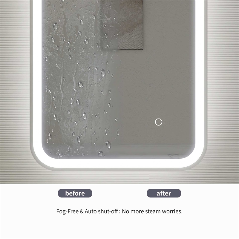 Elegant Kitchen and Bath 33 Round Led Front and Backlit Wall Mirror in Silver
