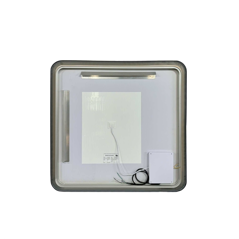 Elegant Kitchen and Bath 36 Round Led Front and Backlit Wall Mirror in Black