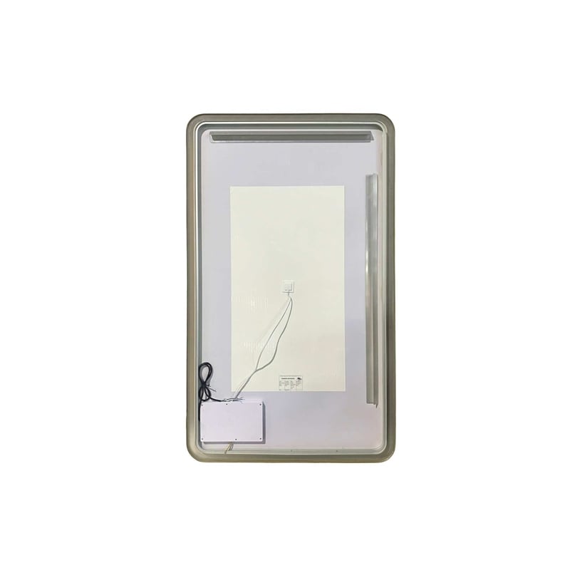 Elegant Kitchen and Bath 60 Round Led Front & Backlit Wall Mirror in Satin Gold