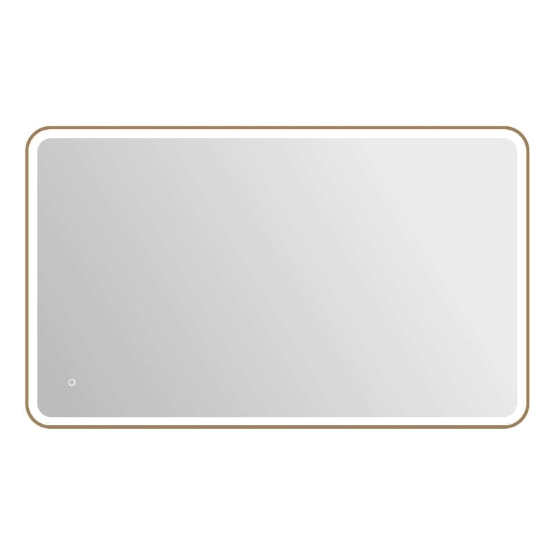 Elegant Kitchen and Bath 60 Round Led Front & Backlit Wall Mirror in Satin Gold