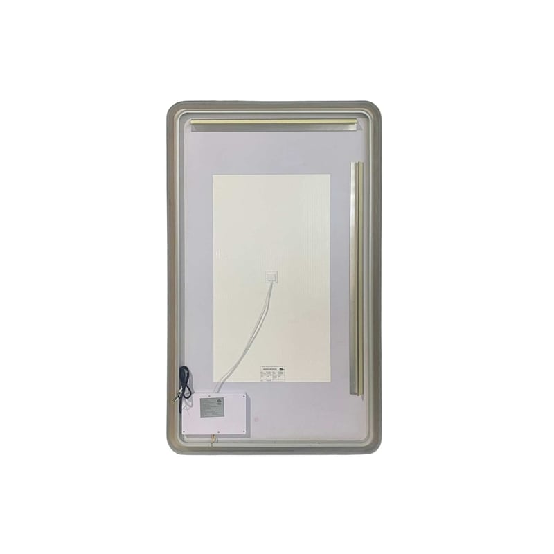 Elegant Kitchen and Bath 60 Round Led Front and Backlit Wall Mirror in Silver