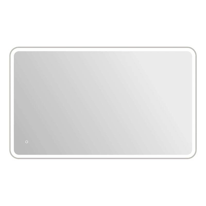 Elegant Kitchen and Bath 60 Round Led Front and Backlit Wall Mirror in Silver
