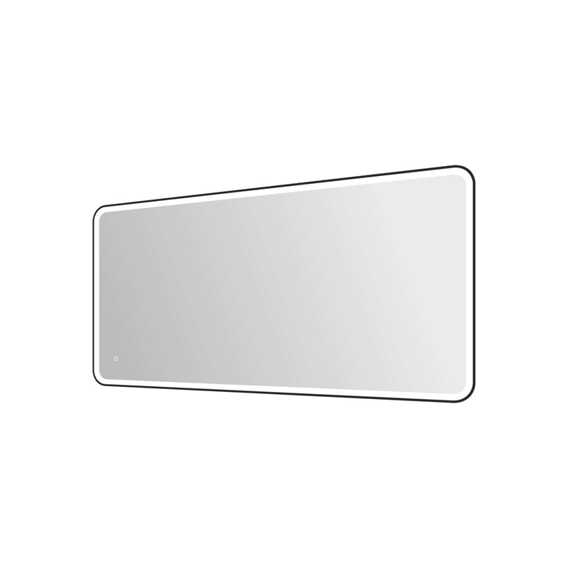 Elegant Kitchen and Bath 72 Round Led Front and Backlit Wall Mirror in Black