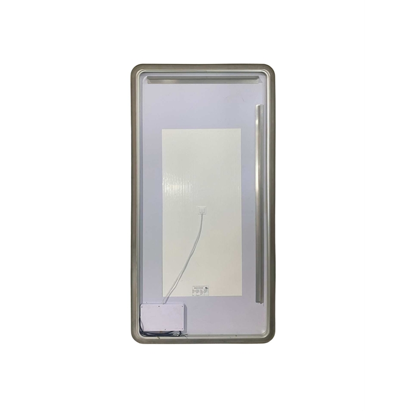 Elegant Kitchen and Bath 72 Round Led Front & Backlit Wall Mirror in Satin Gold