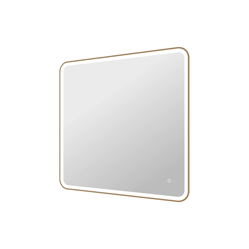Elegant Kitchen and Bath 42 Round Led Front & Backlit Wall Mirror in Satin Gold