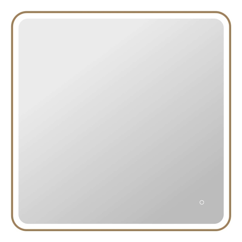 Elegant Kitchen and Bath 42 Round Led Front & Backlit Wall Mirror in Satin Gold
