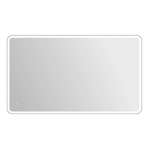 Elegant Kitchen and Bath 72 Round Led Front and Backlit Wall Mirror in Silver
