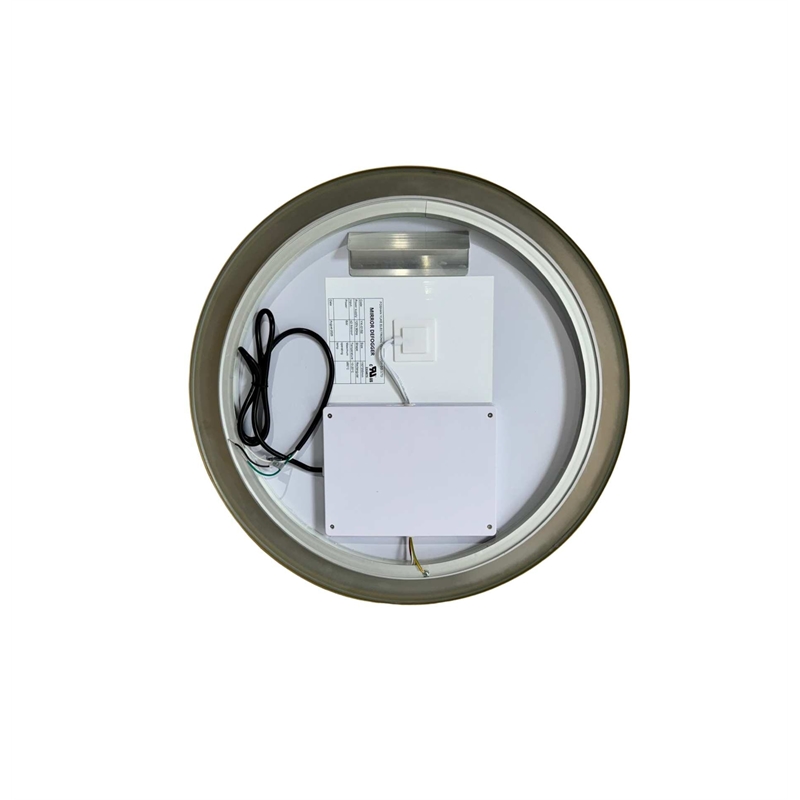 Elegant Kitchen and Bath 21 Round Led Front & Backlit Wall Mirror in Satin Gold