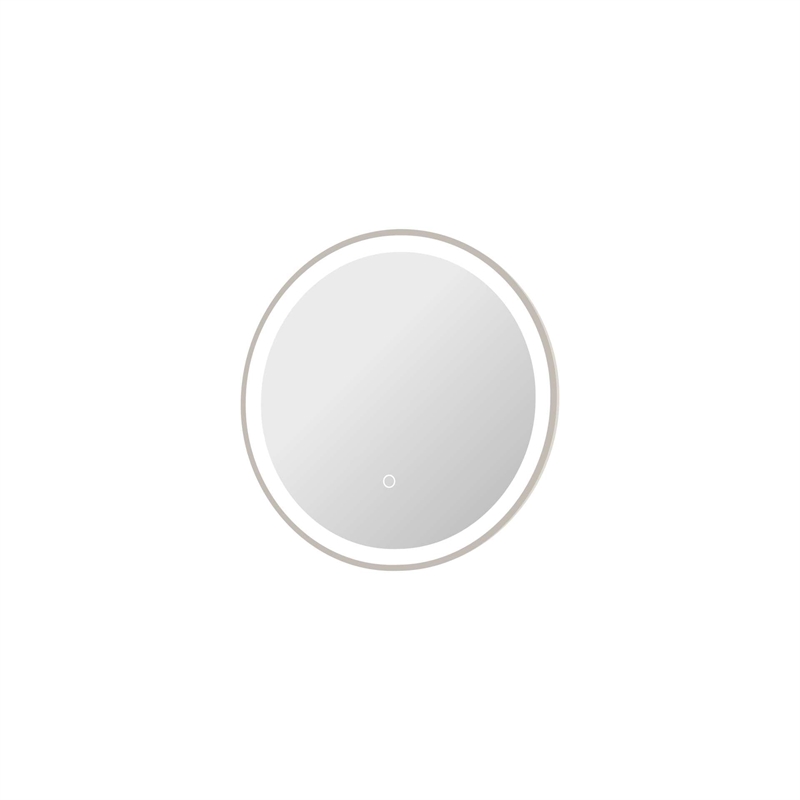 Elegant Kitchen and Bath 21 Round Led Front and Backlit Wall Mirror in Silver