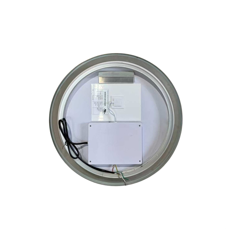 Elegant Kitchen and Bath 21 Round Led Front and Backlit Wall Mirror in Silver