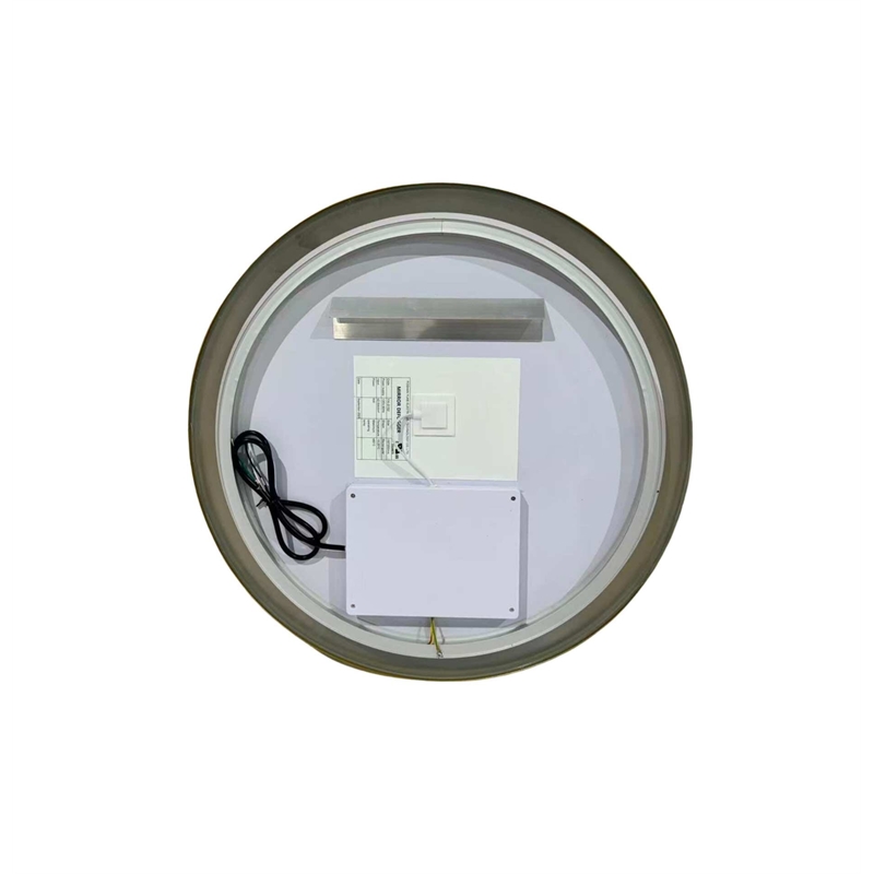 Elegant Kitchen and Bath 24 Round Led Front & Backlit Wall Mirror in Satin Gold