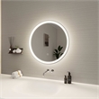 Elegant Kitchen and Bath 24 Round Led Front and Backlit Wall Mirror in Silver
