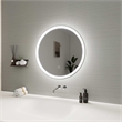 Elegant Kitchen and Bath 24 Round Led Front and Backlit Wall Mirror in Silver