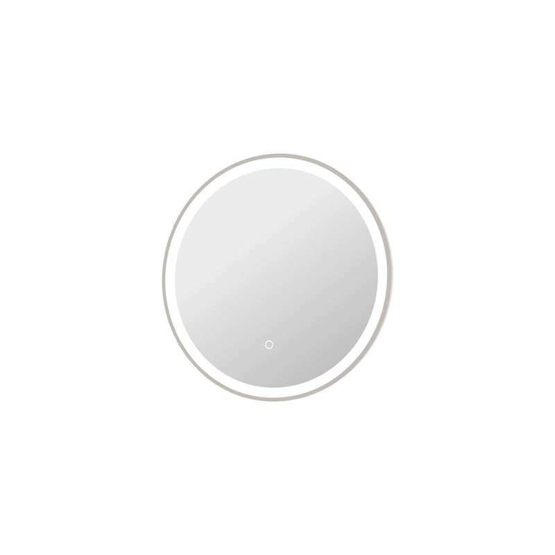 Elegant Kitchen and Bath 24 Round Led Front and Backlit Wall Mirror in Silver